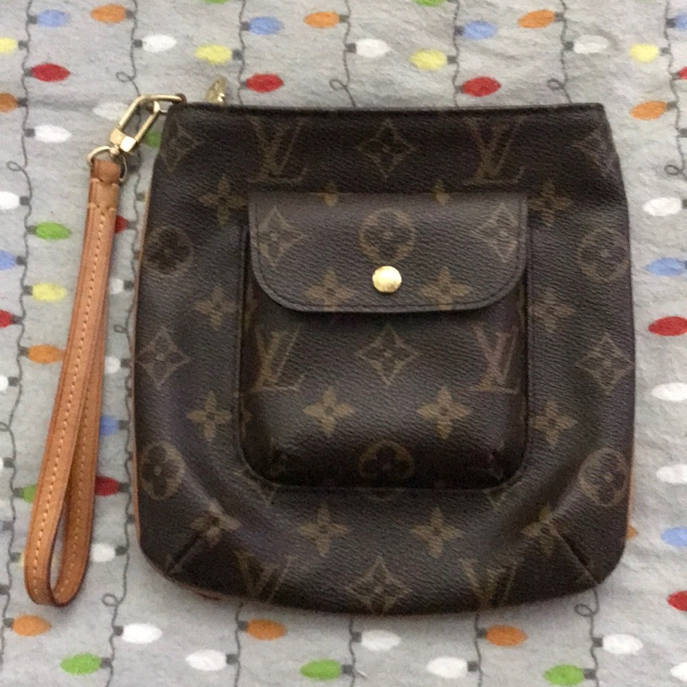 Louis Vuitton Square Wristlet Pouch w/front pocket